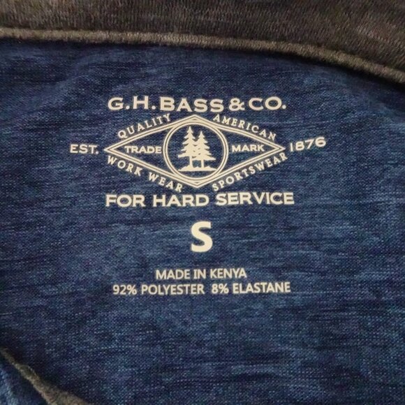 GH Bass Polo Shirt Men's Size S Blue Moisture Wicking Stretch - Picture 5 of 8